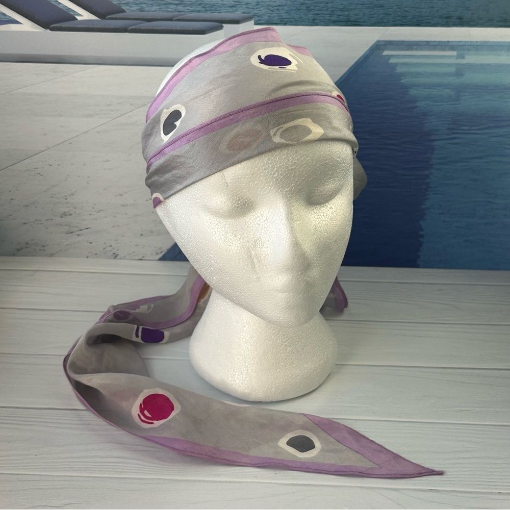 Vintage Silk Oscar De La Renta Lilac Twilly Scarf